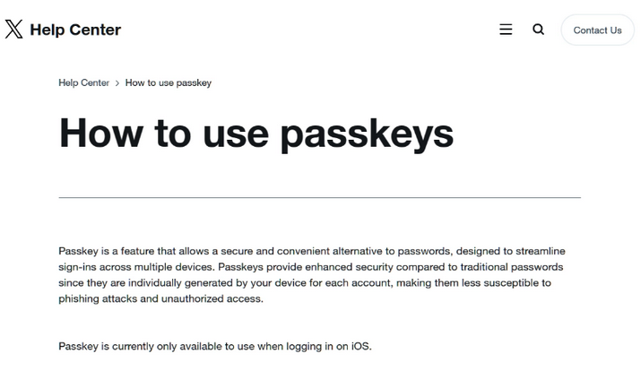 晴隆苹果维修店铺分享iOS用户如何通过通行密钥(Passkey)登录 